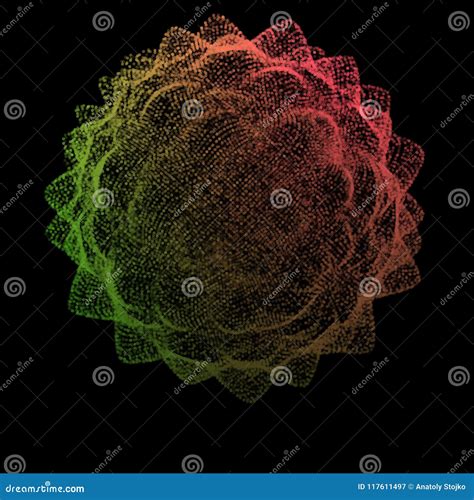 Abstract Star Color Points Array Grid Vector Illustration Stock Vector