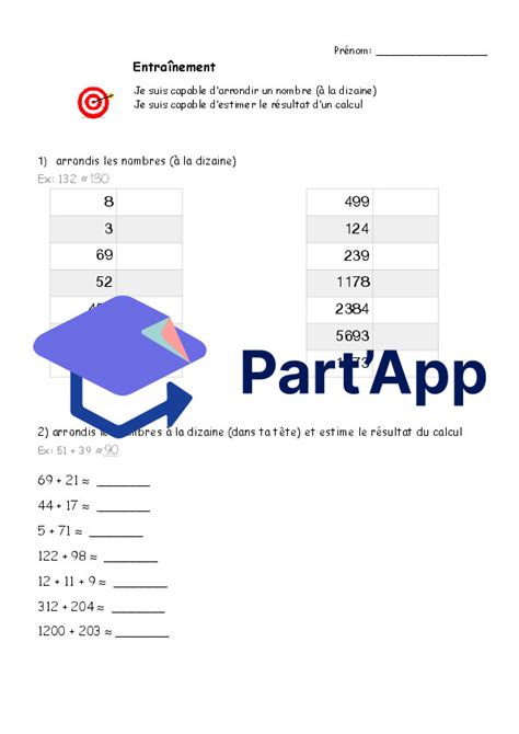 Part App stratégie math arrondir un nombre