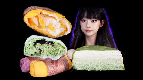 Towel Rollmatcha Pistachio Melaleucaxue Mei Niang Asmr Mukbang