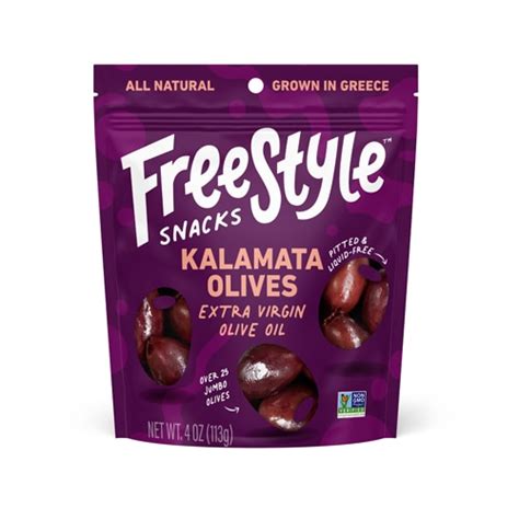 Freestyle Snacks Kalamata Olives Extra Virgin Olive Oil Oz Vitacost