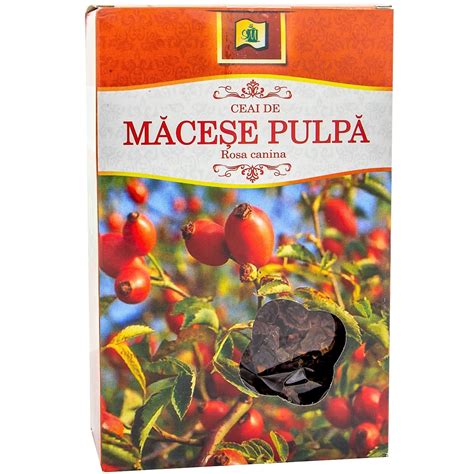 Ceai Macese Pulpa Zdrobita Rosa Canina Vrac 50gr Stefmar Valcea