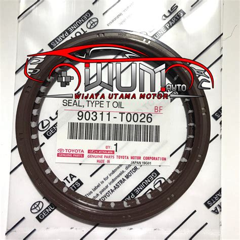 Oil Seal Crankshaft Sil As Kruk Innova Hilux Fortuner Bensin Lazada