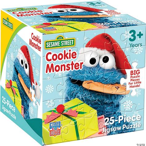 MasterPieces Sesame Street Holiday - Cookie Monster 25 Piece Puzzle ...