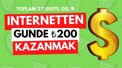 Nternetten G Nde Tl Kazanmak Deme Kanitli Internetten Para