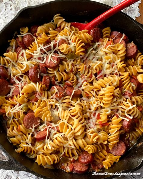 CHEESY SMOKED SAUSAGE PASTA SKILLET Tasty Made Simple