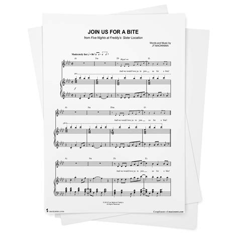 Buy Join Us for a Bite Sheet Music from Five Nights at Freddy's: Sister ...