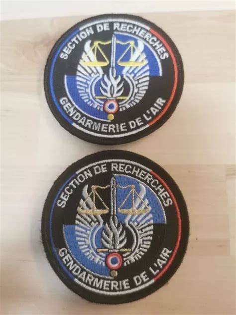 Lot De Deux Ecussons Gendarmerie Ecussons Police Bri Raid Gign Eur