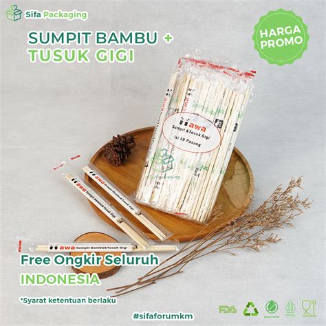 Jual Sumpit Bambu Panda Tusuk Gigi Sumpit Satuan Ecer Steril Higienis