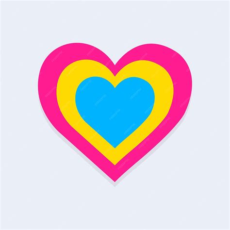 Premium Vector Pansexual Flag In Heart Shape