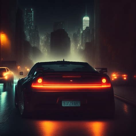 Premium AI Image | Driving at night