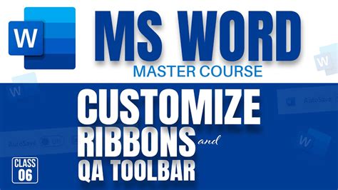 How To Customize Ribbons In Word Edit Quick Access Toolbar In Ms Word