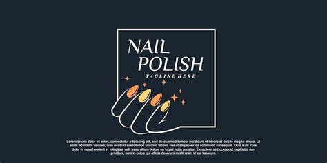 Diseño de logotipo de icono de esmalte de uñas para salón de uñas o