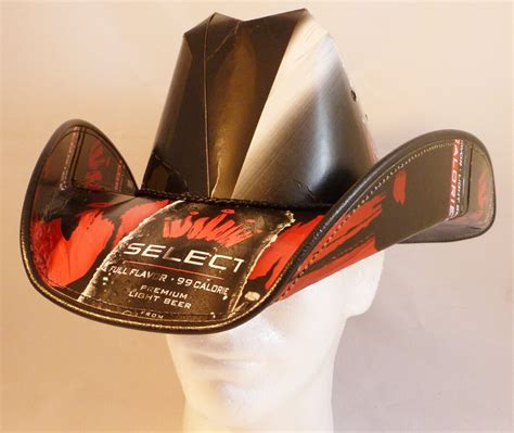 Beer Box Cowboy Hats Made From Recycled Budweiser Select Beer Boxes