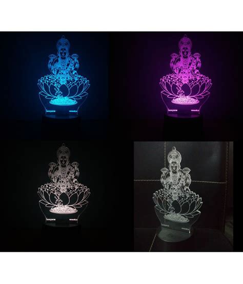 Varna Crafts Lampees 3d Illusion Lakshmi Devi Led Night Lamp Multi Buy Varna Crafts Lampees 3d