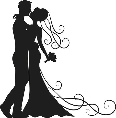 Pin By Nilda Contino On Immagini Bride And Groom Silhouette Couple