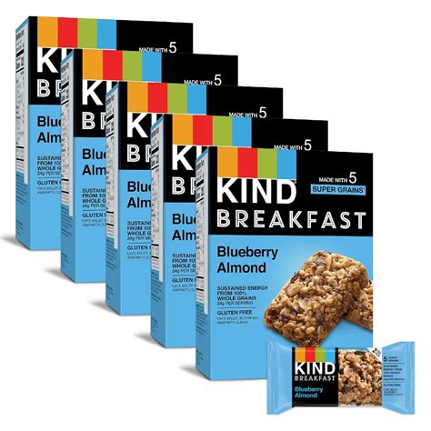 Kind Breakfast Healthy Snack Bar Blueberry Almond Gluten