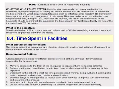 Tuberculosis Infection Control Policy Who Guidelines