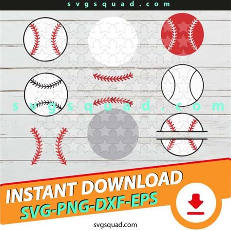 Baseball Svg Bundle Cut Files Baseball Monogram For Silhouette