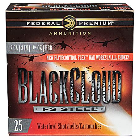 Gauge Black Cloud Fs Steel Waterfowl Bbb Shot Shotshells