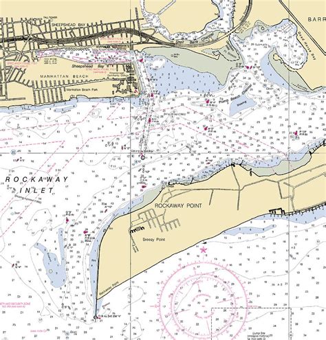 Rockaway Inlet New York Nautical Chart Mixed Media By Bret Johnstad