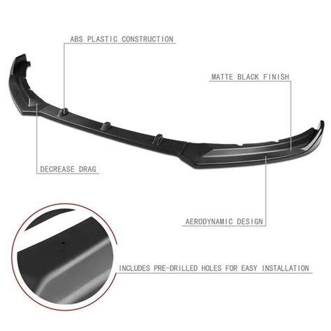 Jaguar Xe Front Bumper Lip Pieces Stp Style Matte Black