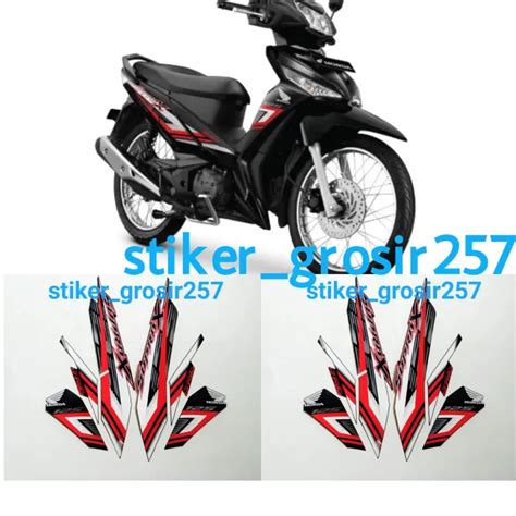 STIKER STRIPING LIS BODY SUPRA X 125 FI INJEKSI 2021 2022 HITAM CORAK