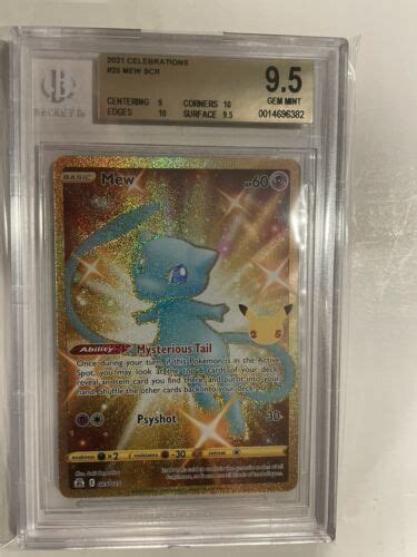 Pokémon TCG Mew Secret Rare Gold Holo Celebrations 025 025 BGS 9 5 GEM