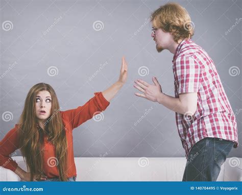 Man Begging For Forgiveness His Woman Stock Image Image Of Problem