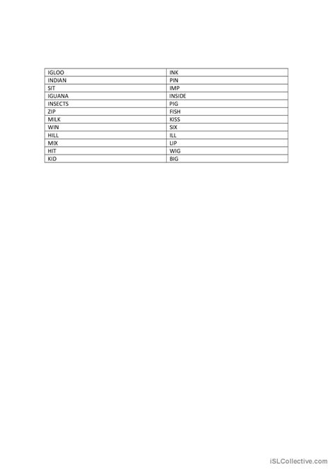 Jolly Phonics method letter I: English ESL worksheets pdf & doc