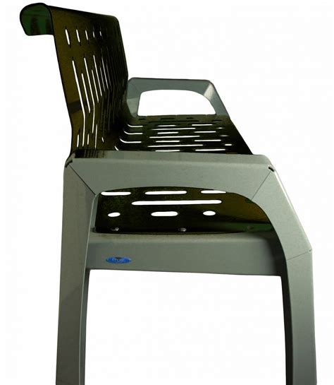 Stream Outdoor Steel 4’ Bench – Frost