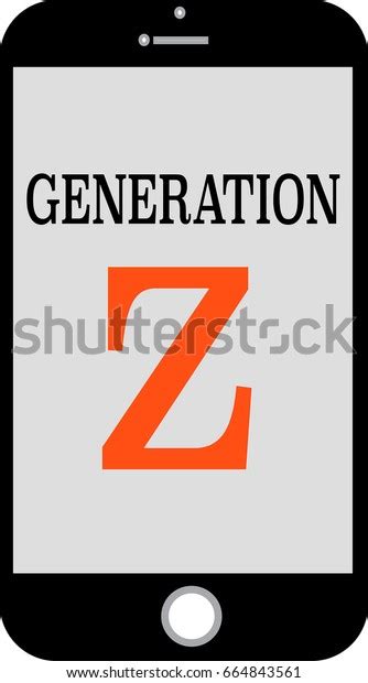 Generation Z Word Conceptual Illustration Gen เวกเตอร์สต็อก ปลอดค่า