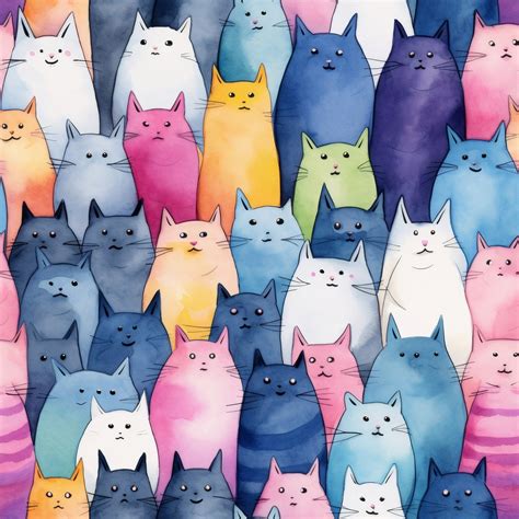 Download Ai Generated, Cats, Colorful. Royalty-Free Stock Illustration ...