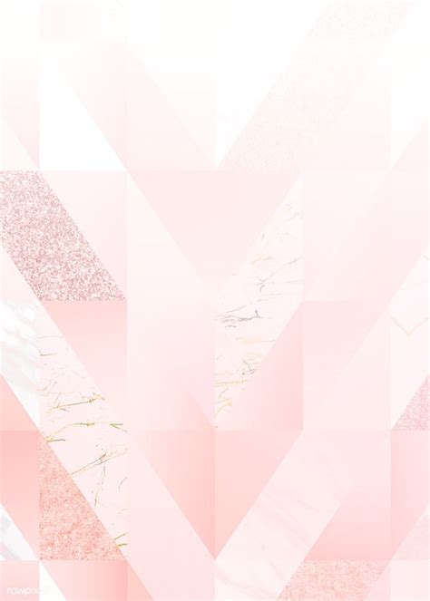 Pink feminine geometric background vector | free image by rawpixel.com ...