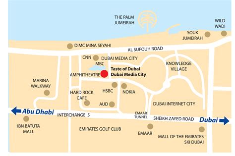 Dubai media city map - Dubai media city location map (United Arab Emirates)