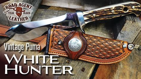 Restoration Knife Sheath Vintage Puma White Hunter Leather Work Asmr