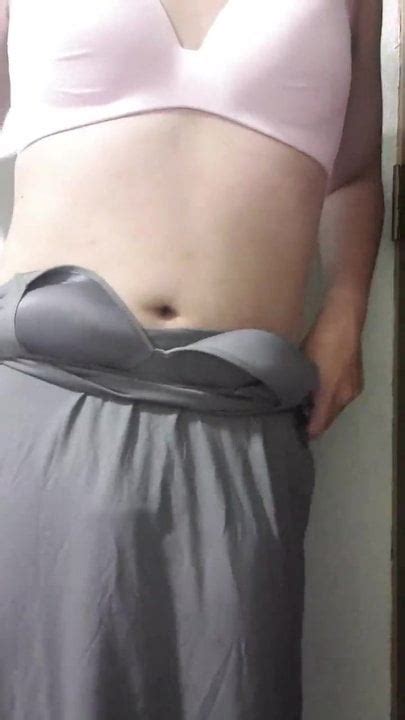 Asian CD Stephy In Gray Long Skirt And Pink Lingerie XHamster