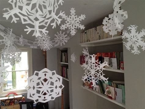 8 Pics Hanging Paper Snowflakes From Ceiling And Description Alqu Blog