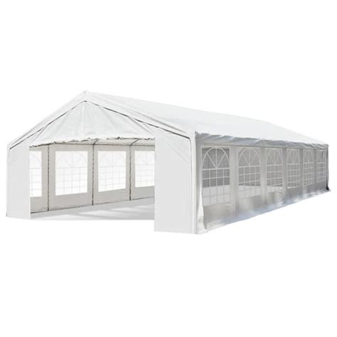 Outsunny 39 4 Ft X 19 6ft White Large Outdoor Carport Canopy Party