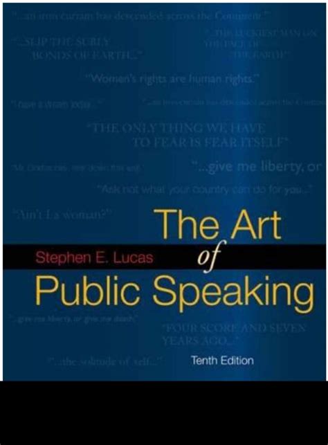 The Art Of Public Speaking By Stephen E Lucas Goodreads