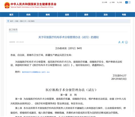 新版医疗机构手术分级管理办法来了手术权限不再与医院等级和医生职称挂钩 新元素