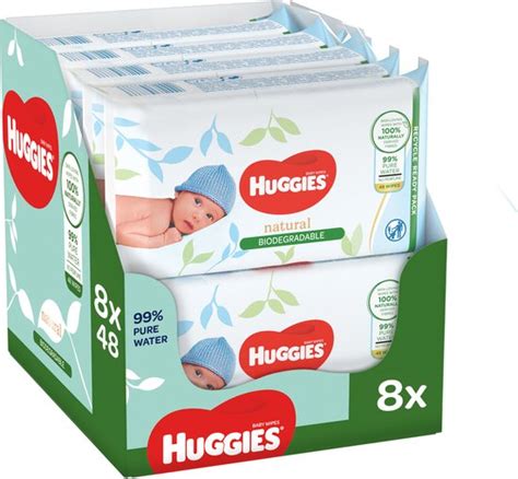 Huggies Billendoekjes Natural Biodegradable X Stuks Bol