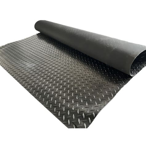 China Leaf Pattern Rubber Mat One Bar Diamond Rubber Flooring Heavy