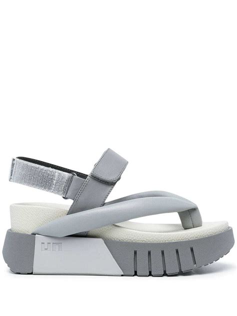 Buy United Nude Delta Tong Wedge Sandals Grey At 30 Off Editorialist