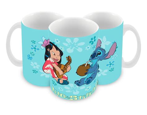 Caneca Pol Mero Lilo E Stitch Personalizada Elo