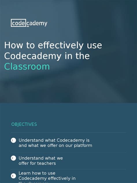 How To Effectively Use Codecademy In The Classroom Download Free Pdf