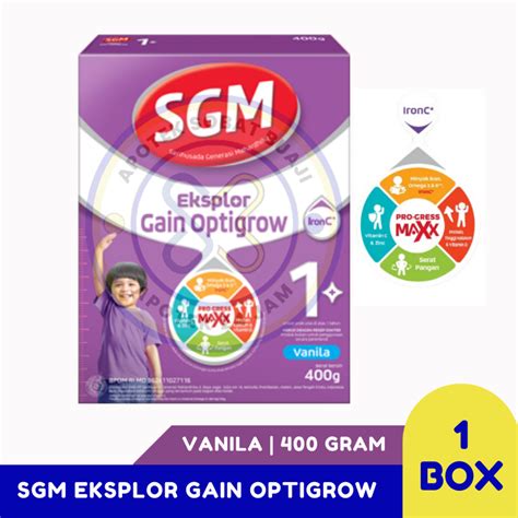 Jual Sgm Eksplor Gain Optigrow Plus Rasa Vanila Susu Bubuk Gram