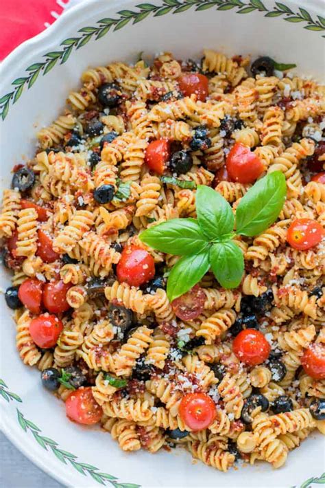 Rotini Pasta Salad With Sun Dried Tomatoes Cooking With Mamma C