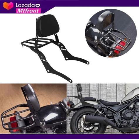 Motorcycle Detachable Sissy Bar Backrest Rear Passenger Seat For Honda