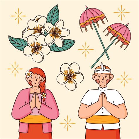 Premium Vector Happy Nyepi Day Of Silence Bali Asset Illustration