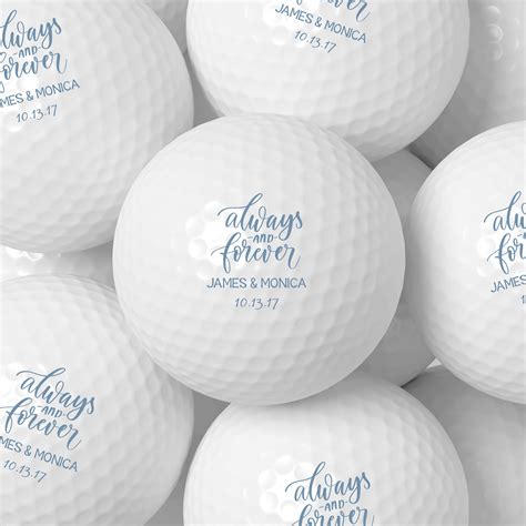 Personalized Wedding Golf Ball Favors Custom Wedding Day Tcolor